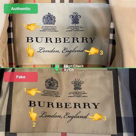 burberry jacket real vs fake|do all burberry buttons say.